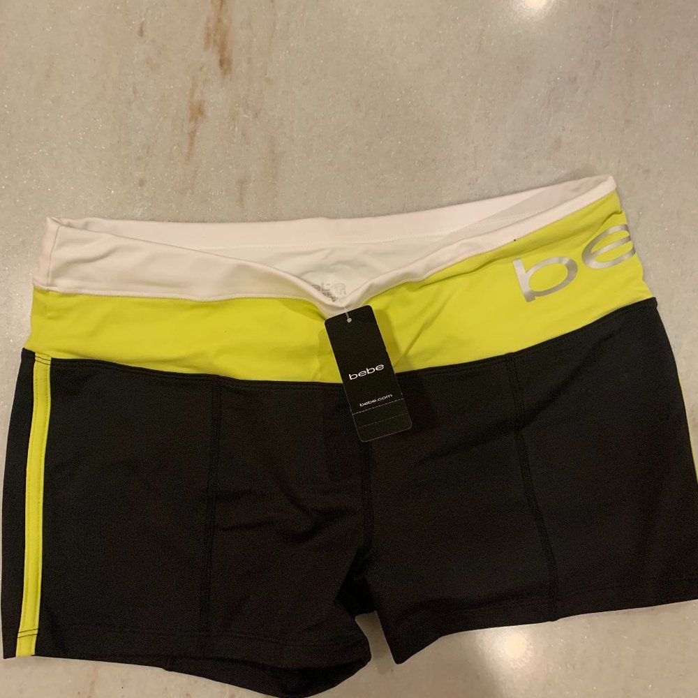 Bebe logo sport shorts L